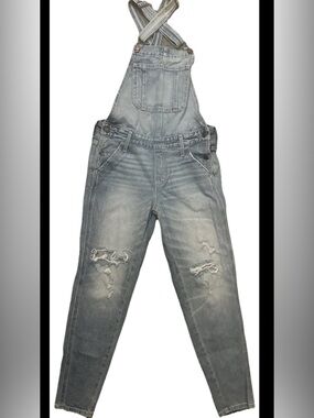 Abercrombie & Fitch Light Blue Denim Overalls Size S